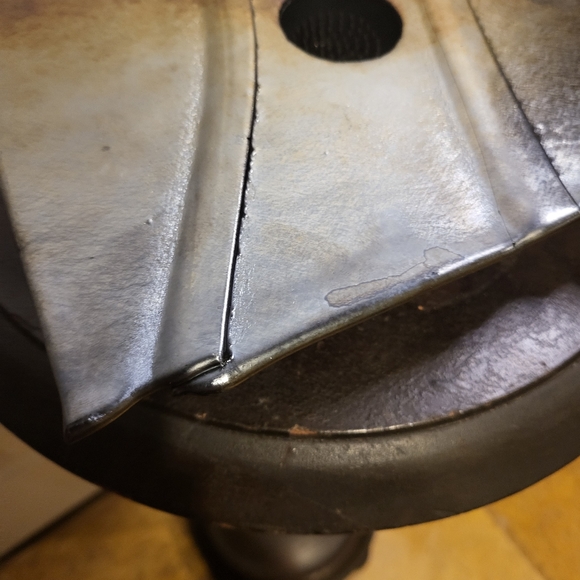 Ikebana Art Glass Signed Slumped Glassb Pin Flower Frog - Picture 9 of 10